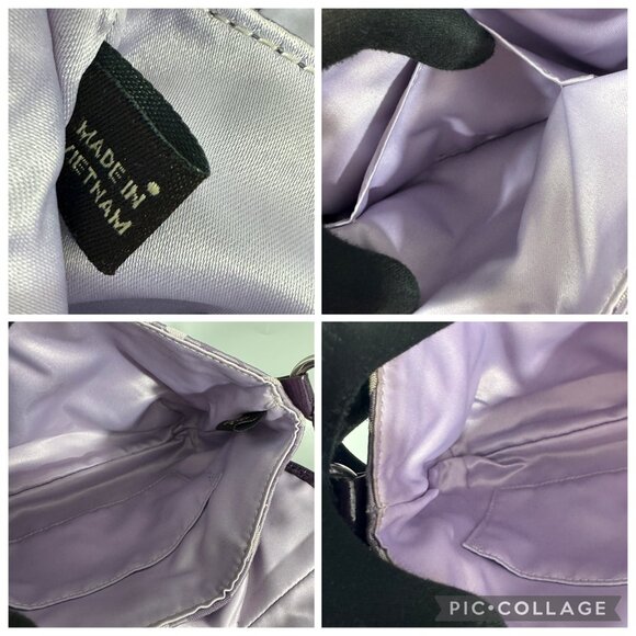 Coach CC Monogram Canvas with Purple Patent Leather Accents Mini Shoulder Bag - Picture 14 of 15
